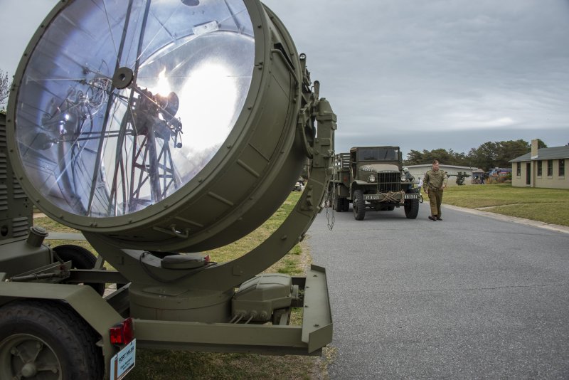 Fort Miles Defense Day was a walk back in history. On display is the searchlight that uses carbon arc technology and has been reported to be seen from the space station during full sun.